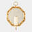 Octagonal Bamboo Mirror W/Candle Holder-Gold Leaf