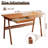 100% Solid Wood Writing Desk - Mid Century Modern Desk, Home Office Desks With 2 Drawers And Storage Shelf, Small Computer Desks, Study Makeup Workstation For Bedroom/living Room,-1568881725