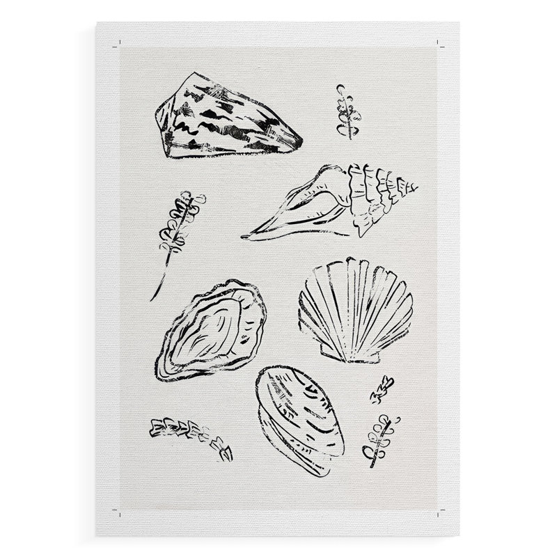 Sea Spirals I -Canvas Print Only - NOT FRAMED, 18" H x 12" W