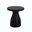 Table d'appoint d'extérieur en travertin MGO, table de bout en béton léger effet marbre-409184458