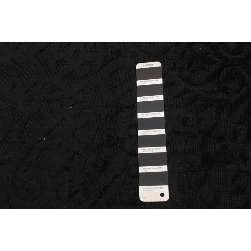 Tapis noir noué à la main Tietjen
