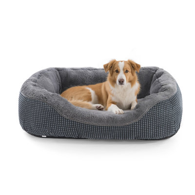 Dog Bed Medium Size, Warming Soft Calming Sleeping Puppy Bed Durable Pet Bed With Anti-Slip Bottom (30"X24"X9")