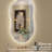  Cloud-Shaped Backlit LED Bathroom Mirror with Adjustable Brightness, 3-Color Lighting and Anti-Fog-372116151