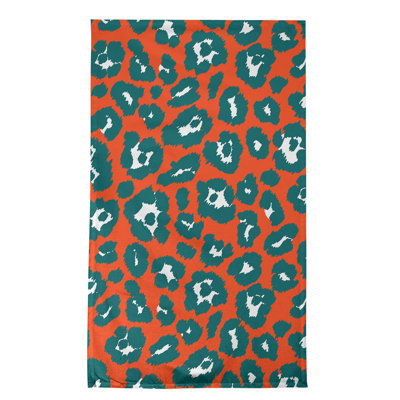 Serviette de thé à imprimé léopard Miami