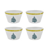 Christmas Tree Swirl Cereal Bowl Set