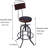 Aed Swivel Solid Wood Adjustable Height Bar Stool