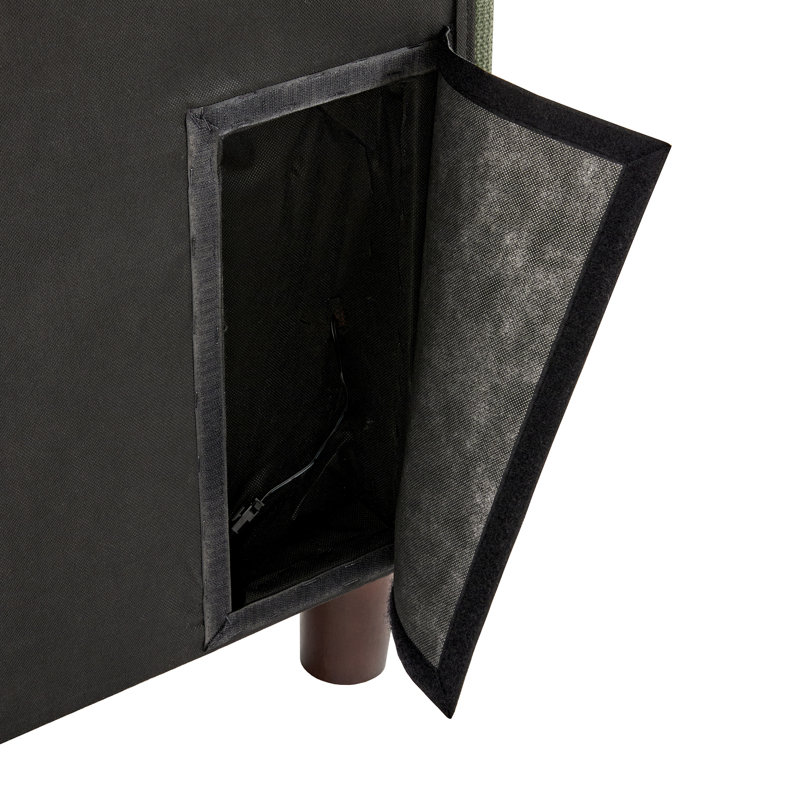 Lit plateforme tapissier Savannah, Grand, Green