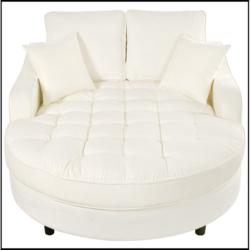 Luxueux canapé-lit en chenille pour une détente ultime dans le salon