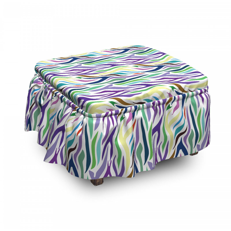Housse pour repose-pieds motif oriental leopard