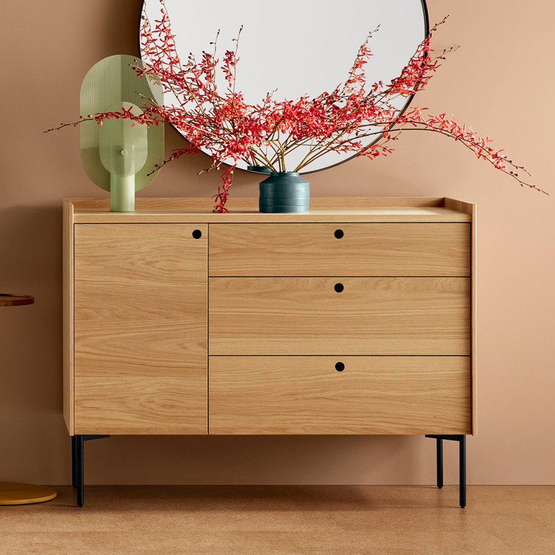 Peek 49'' Solid Wood Sideboard, White Oak