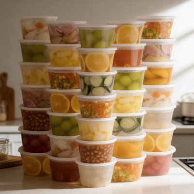 60 Sets (120-Piece) 16 Oz Leak-Proof Food Storage Containers With Lids, BPA-Free & Airtight Plastic Deli Containers For Soup, Meal Prep, Freezer, Microwave, And Dishwasher Safe