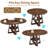 Colne Round Extendable Modern Kitchen Dining Table Set With 36.6"H Dining Chair-1667340605-1667340601-1667340600
