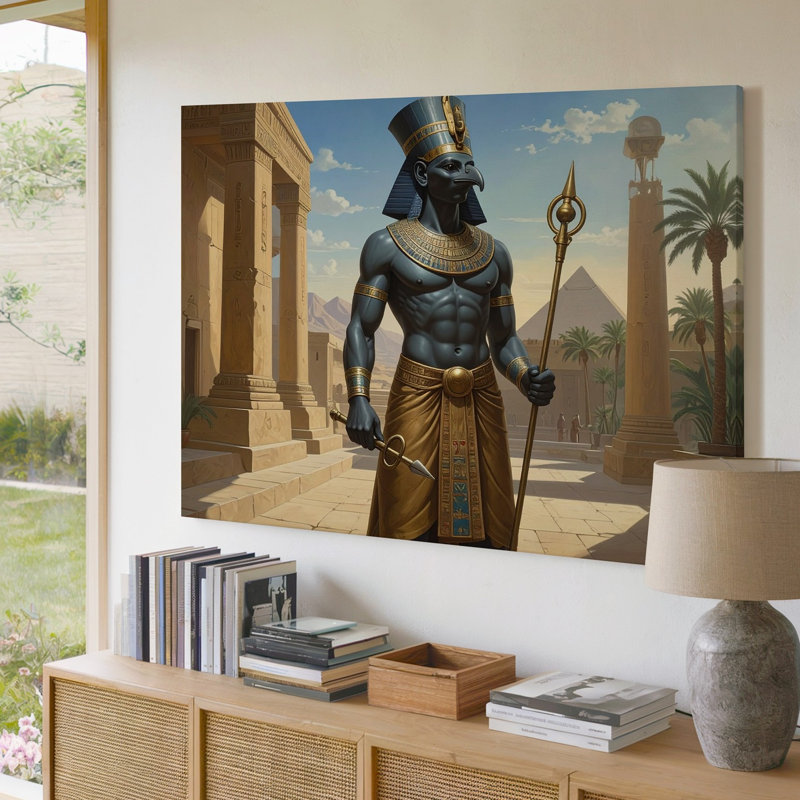 Toile d'art mural Thoth égyptien, H 9 po x l 12 po