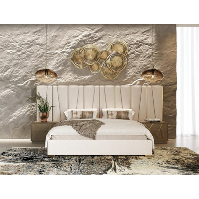 Ensemble de chambre avec lit plateforme 3 pièces Nixa