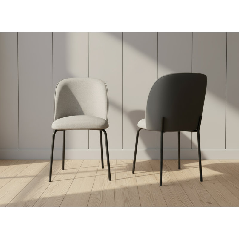 Aleycia 46cm H Upholstered Side Chair in Grey