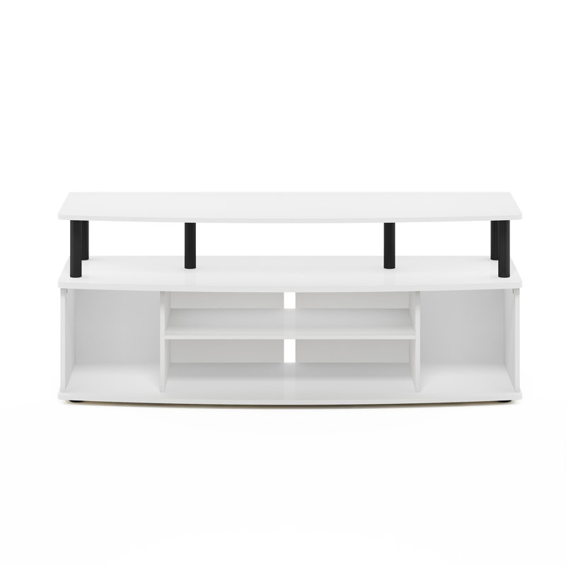 Gerde Unfinished TV Stand for TVs up to 55", White/Black