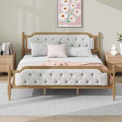 Upholstered Platform Bed with Headboard