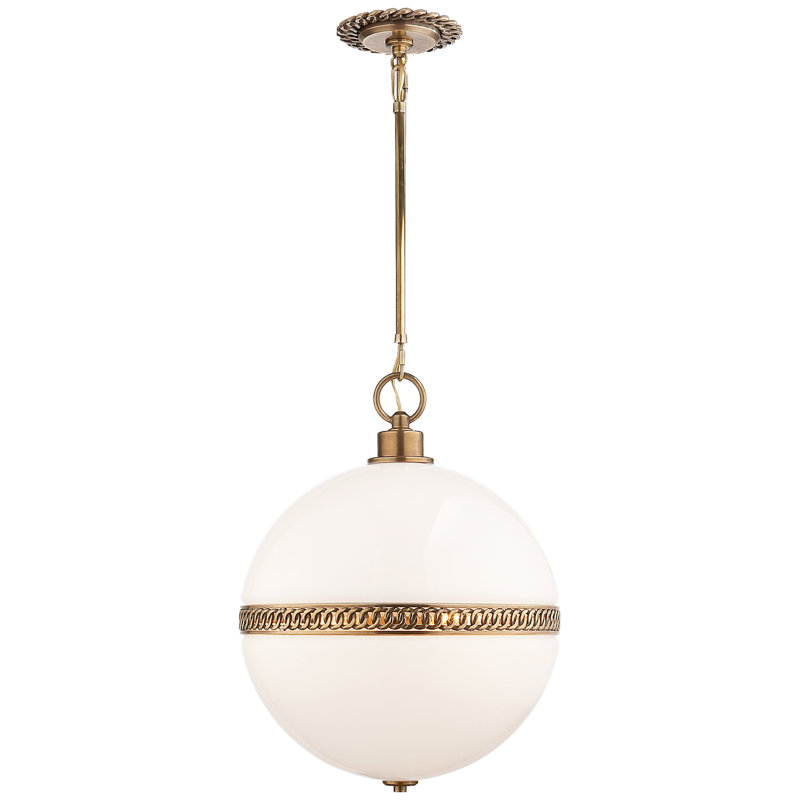Ralph Lauren Hendricks 4 Light Chandelier, Natural Brass, 55"H x 18"W x 18"D