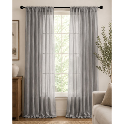 Baltras Semi Sheer Curtain Single Panel