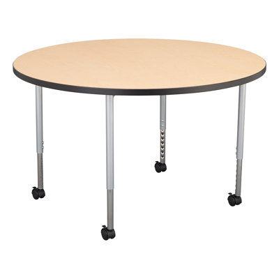 Structure Series 46" Adjustable Height Circular Activity Table with Casters