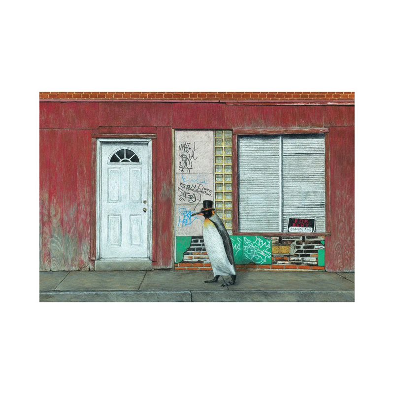 Mr. Penguin by Mikhail Vedernikov - Gallery-Wrapped Canvas Giclée on Canvas, Wrapped Canvas, 20.32 cm H x 30.48 cm W