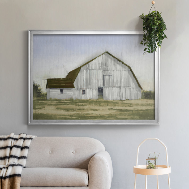 Imprimé Barn II, H 30,5 po x l 42,5 po x P 1,5 po, Toile avec cadre argenté, Non