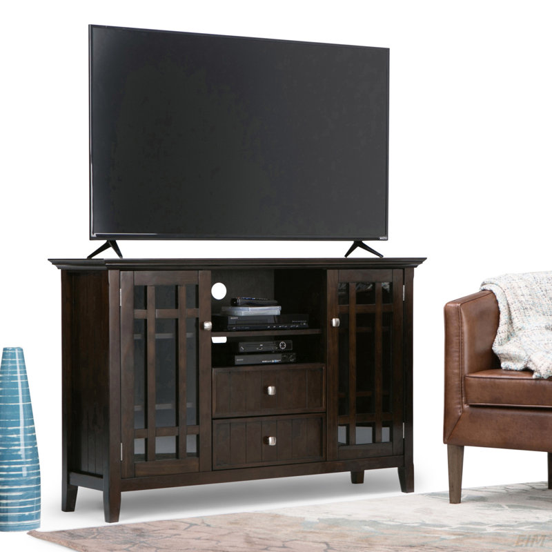 Grande console multimédia Bedford, Marron foncé