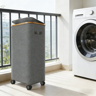 Premium Folding Laundry Cart With Wheels