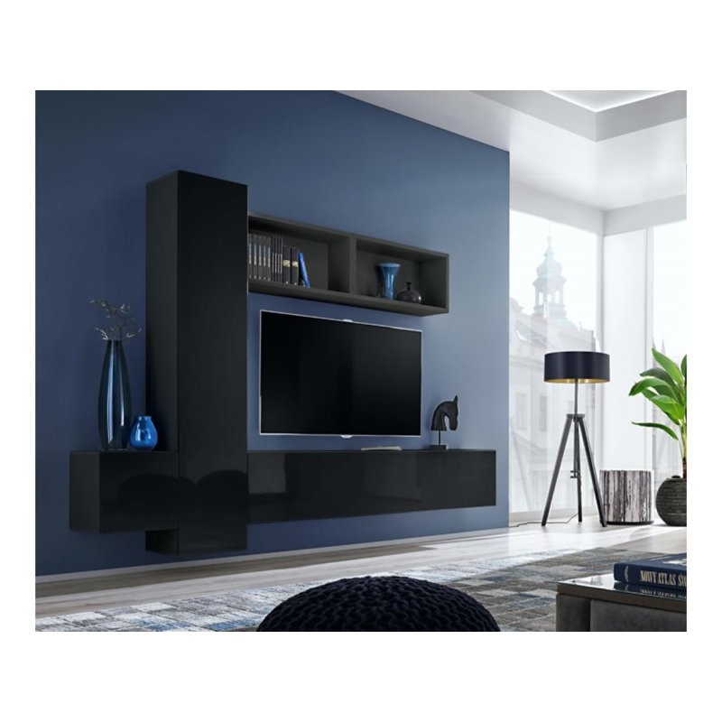 Olaughlin Unfinished Floating Entertainment Centre for TVs up to 60", Black