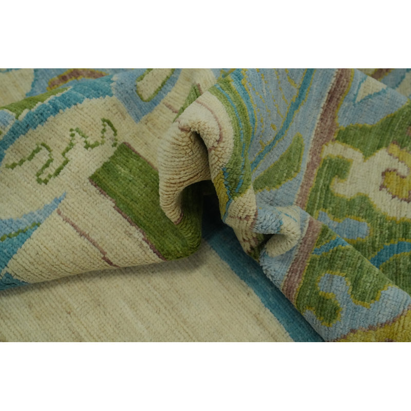 Vegetable Dye Oushak Turkish Large Rug 13x18