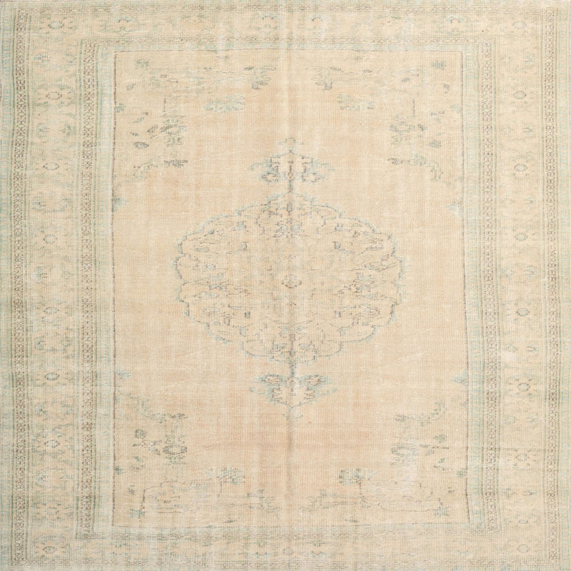 Wool Oriental Indoor Rug, Square 7'