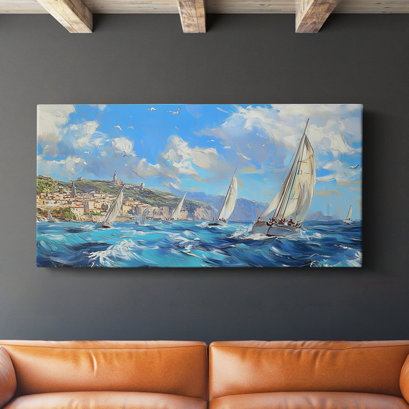 Série paysage - CLIX - Toile tendue avec châssis - Prêt à accrocher, H 16 po x l 32 po