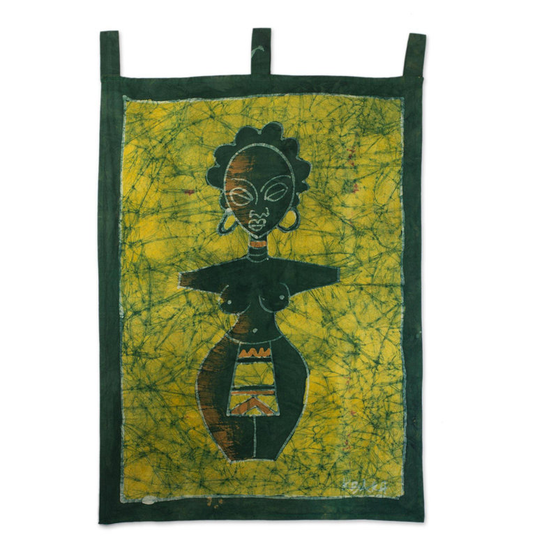 Décoration murale Batik Fertility Doll par K. Baka