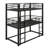 Heavy Duty Triple Bunk Bed, Twin-Size Metal Bunkbeds With Ladder-2123906796