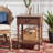 Solid Wood Top End Table with Storage-1683813239
