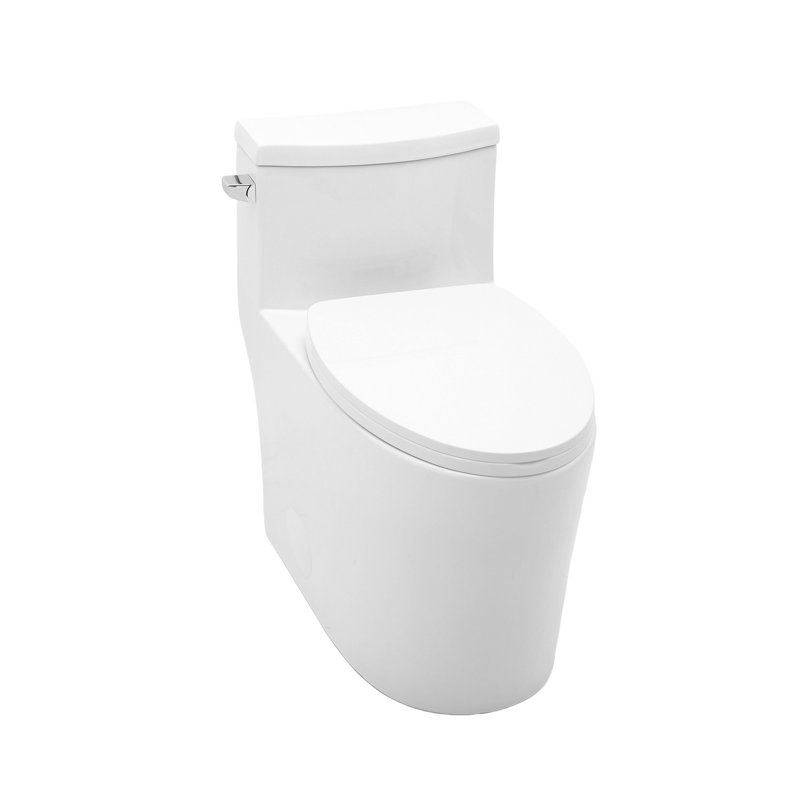 1.28 GPF Single Flush Elongated Comfort Height One-Piece Toilet CEC Certified Soft Closing Seat Included12" Rough-In Floor Mounted Toilet