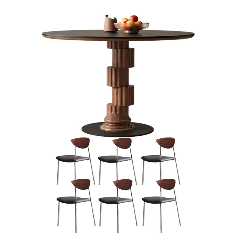 Leger, 29.5"H x 39.4"L  x 39.4"W, Black/Brown