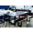 Lemay Acacia Solid Wood Top Metal Base Dining Table-2138301540