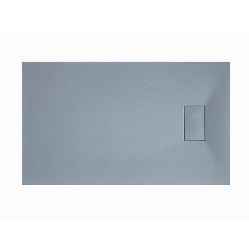 1200 x 800 mm Fiberglass Shower Tray, Grey, 1100 x 700 mm