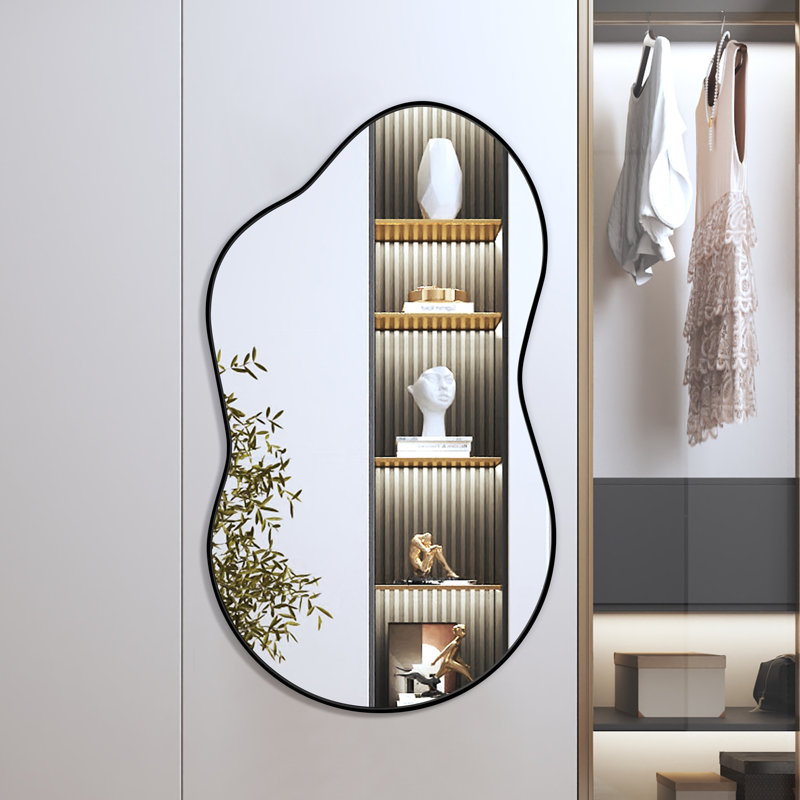 Miroir mural Cloud, 46 po x 26 po, Noir