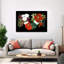 Merry Christmas Floral Abstract Contemporary Winter Flower Wall Art Print 1 Piece Wrapped Canvas Wall Art-398766586
