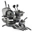 Ensemble de batterie de cuisine antiadhésive 18 pièces 18 pièces (gris)