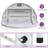 122 cm Round Folding Garden Table with Carry Handle,Portable Camping Table with Metal Frame-1994777022