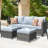Joette 5 - Person Patio Conversation Set with Cushions-876764312