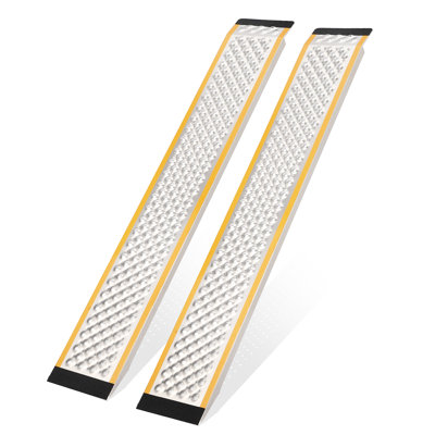 Heavy-Duty 47 Aluminum Mower Ramps 2-Pack 880 LBS Capacity Wide Track Anti-Slip Design