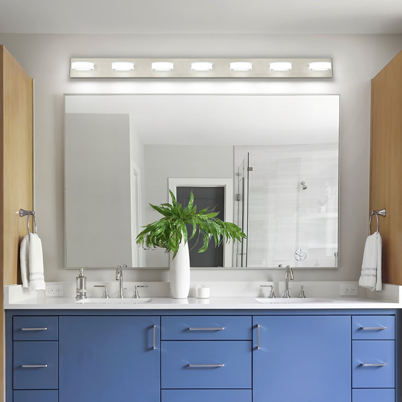 Éclairage à DEL à intensité variable pour meuble-lavabo à DEL 5500K, 270 °, 7, Nickel brossé