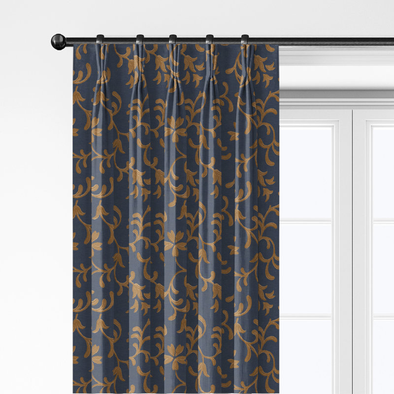 Paire de rideaux Venetian, L 40 po x L 144 po, Marine