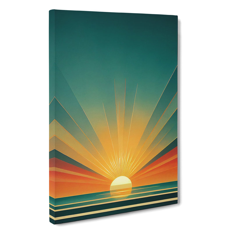 A Gorgeous Abstract Sunset - Wrapped Canvas, 50cm H x 35cm W x 3cm D