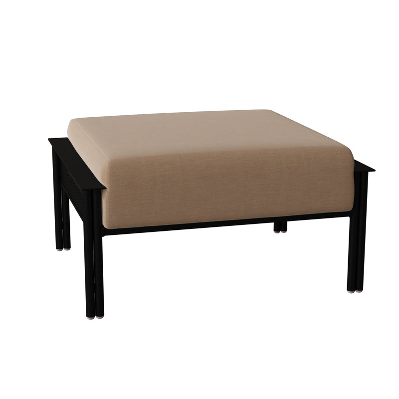 Jax Outdoor Ottoman, Canvas Spa Sunbrella® Canvas, Textured Black