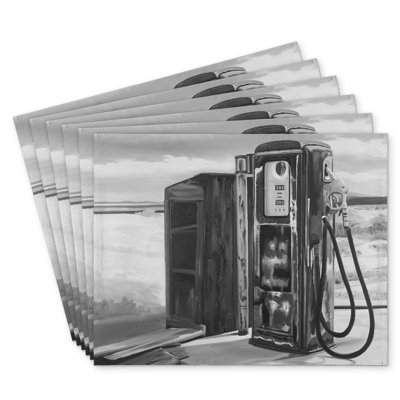 Old Gas Pump Polyester Bonniview Set of 6 | Home Decor